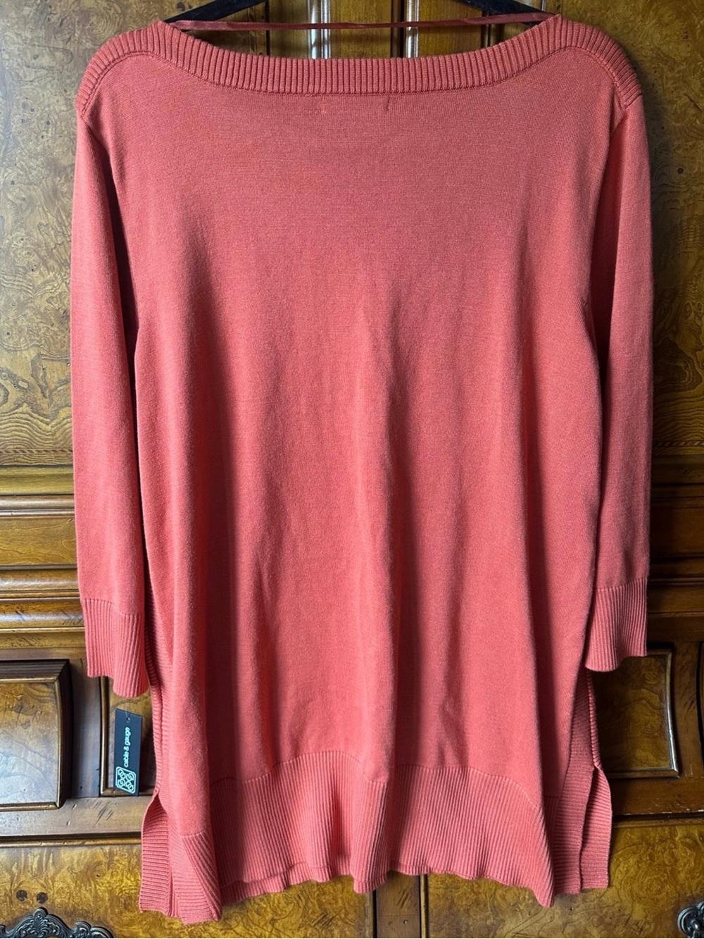 Women’s Coral Lightweight Sweater Tunic – Cable & Gauge – Size 1X - Picture 8 of 8